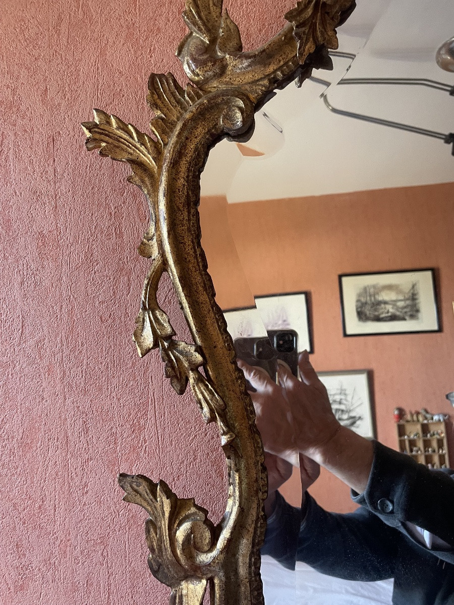 Italian Louis XV Style Giltwood Mirror -photo-4