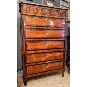 Louis XVI Marquetry Secretary 