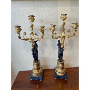 Pair Of Directoire Period Candelabras