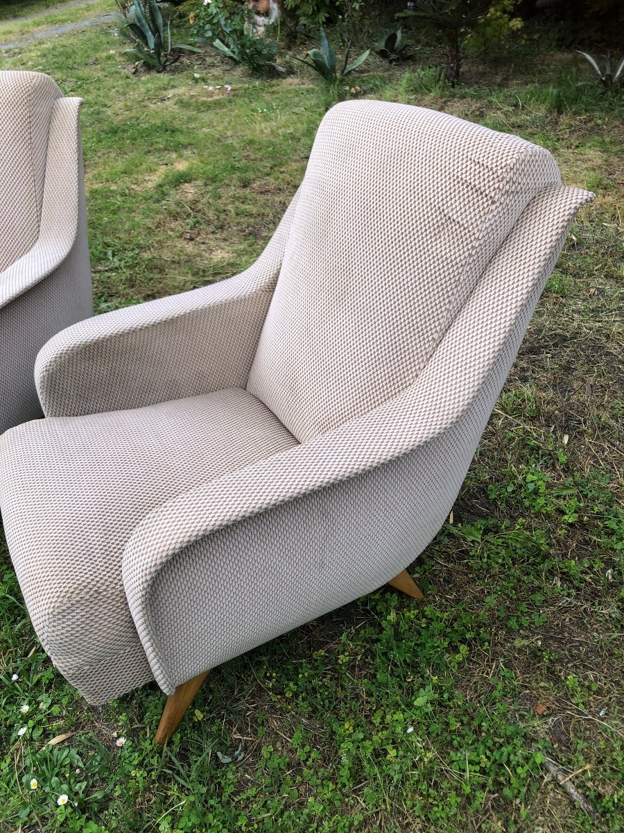 Pair Of Fifties Armchairs-photo-2