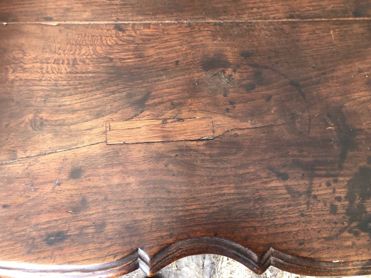 Crossbow Chest Of Drawers In Walnut, Early 18th Century -photo-3