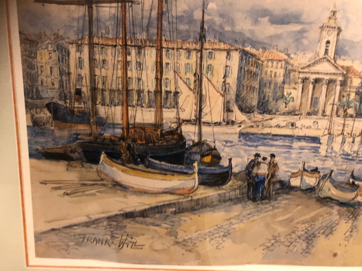 Watercolor By Frank Will Port Of Nice -photo-2