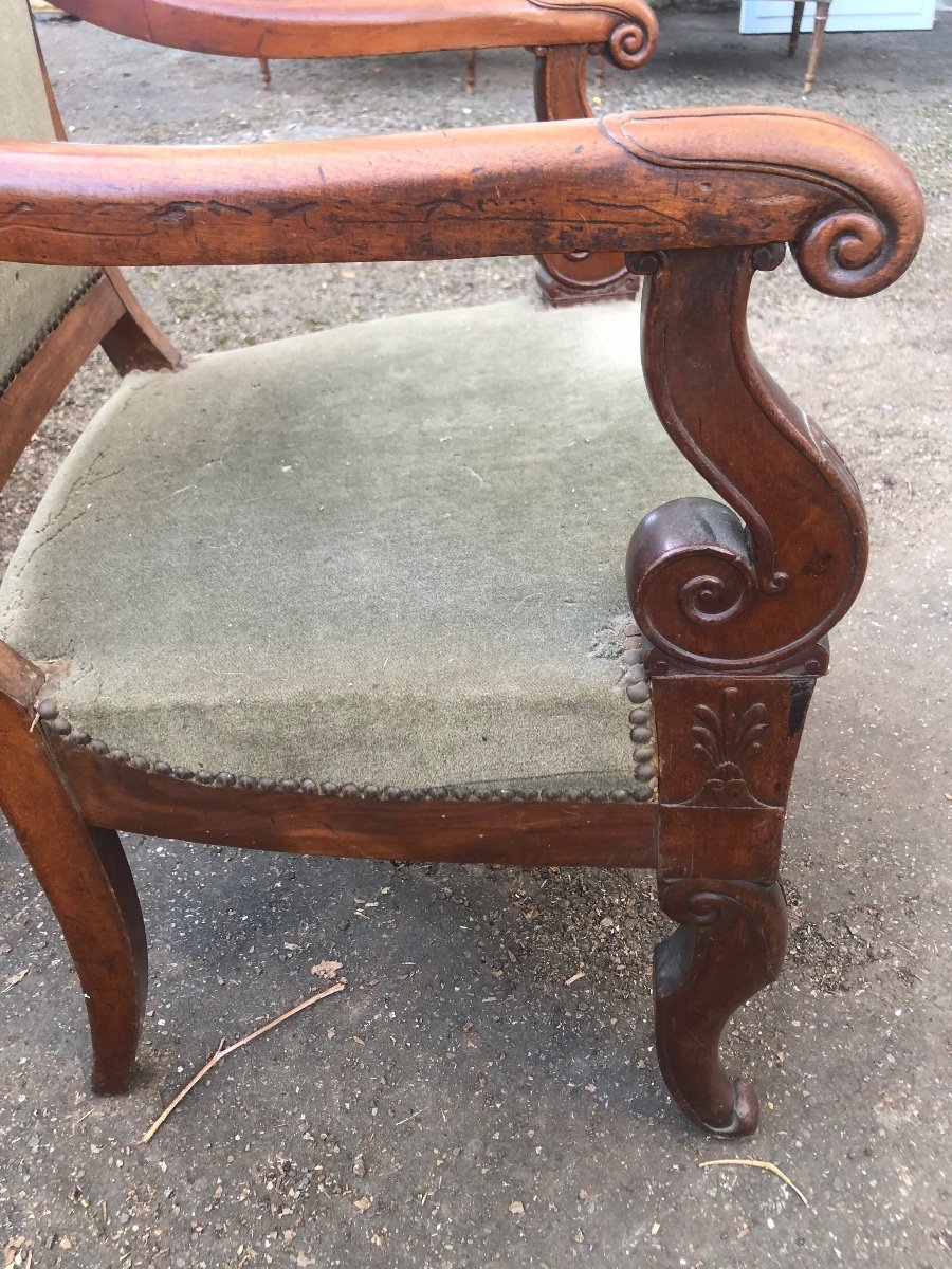 Pair Of Mahogany Armchairs Early 19th Century-photo-4