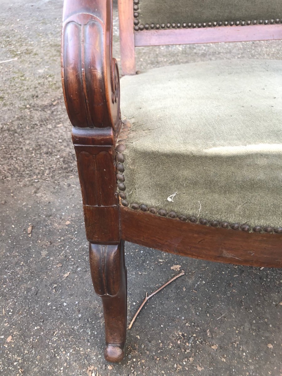 Pair Of Mahogany Armchairs Early 19th Century-photo-1