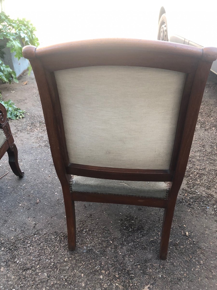 Pair Of Mahogany Armchairs Early 19th Century-photo-5