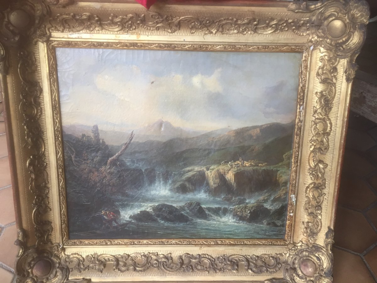 Landscape Painting Early 19th Signed Soulie