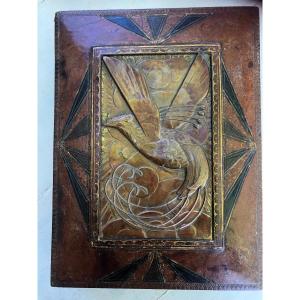 Art Deco Box With Bird Decor Signed Thenot