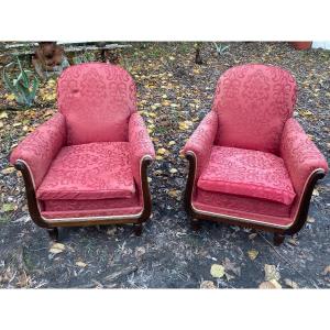 Paire Fauteuils Art Deco