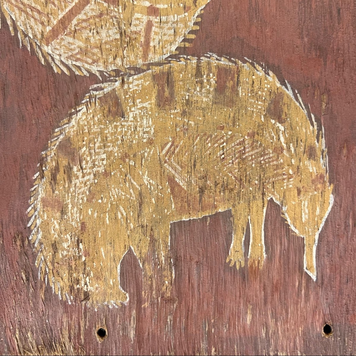 Painting On Aboriginal Bark, Provenance Sotheby's-photo-3