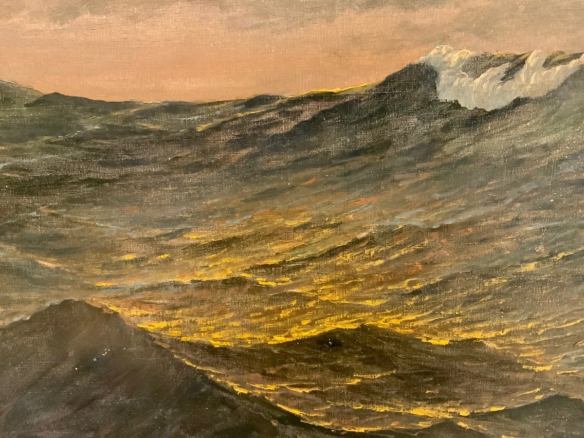 The Wave By Jean Quilichini, Corsican Painter 1907/1978-photo-3