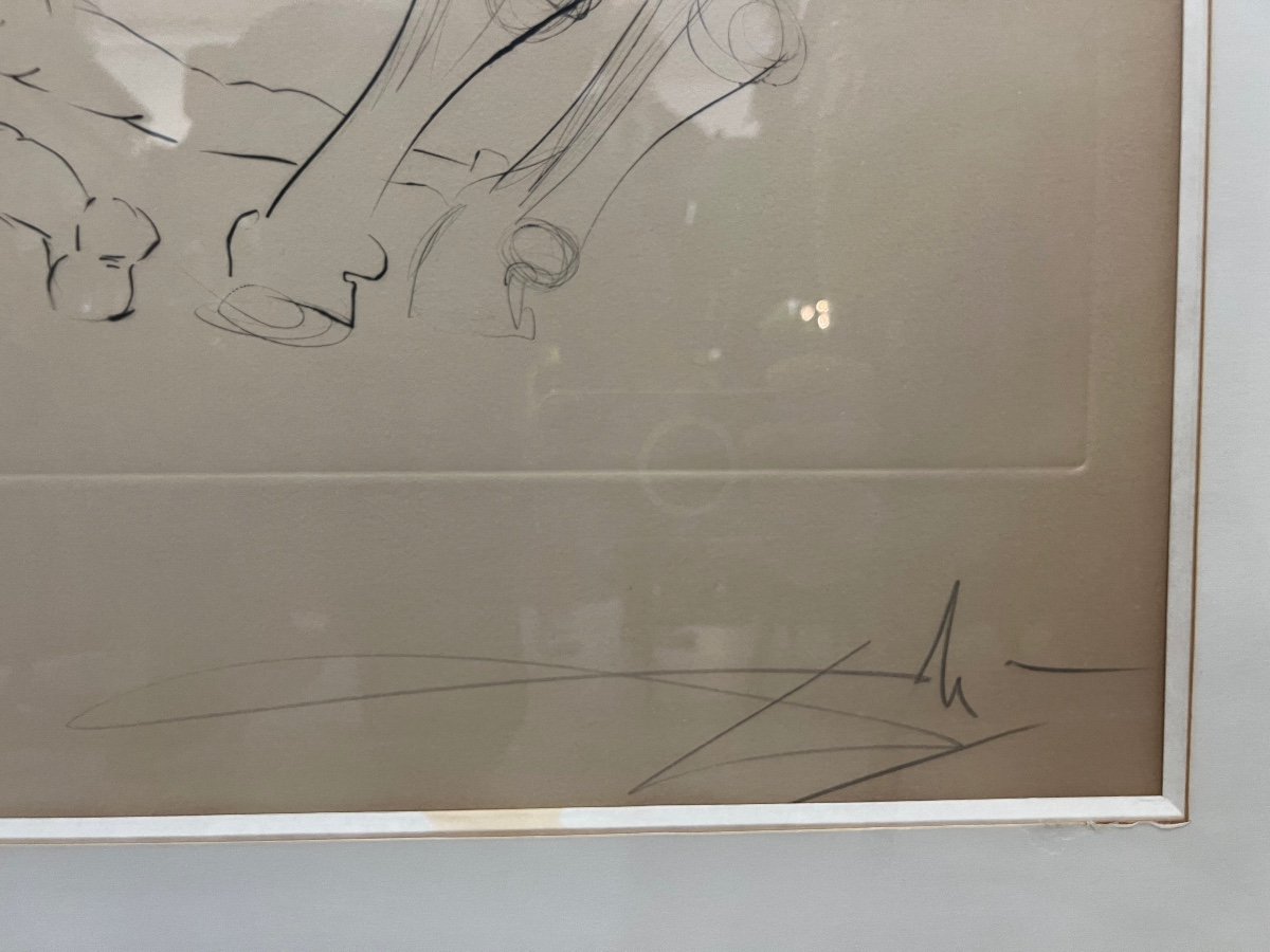 Rare Tirage D Art Signé Dali Et Numéroté 118/150-photo-3