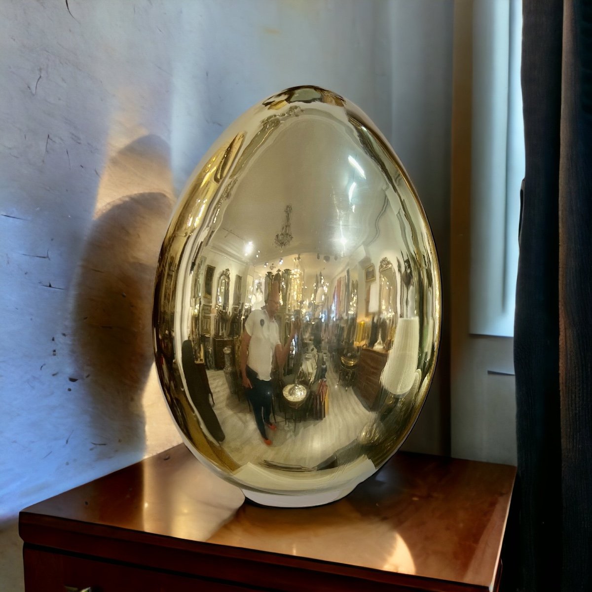 Paire De Lampes Murano En Verre Doré, 1970-photo-2