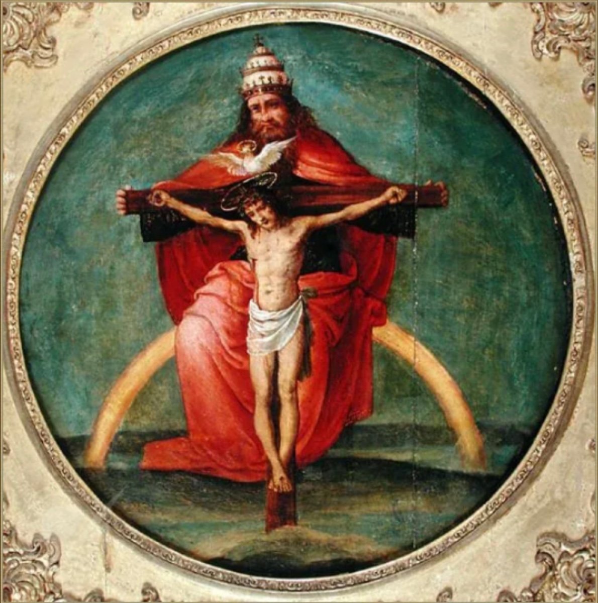 Oil On Copper, The Trinity, 17th Century-photo-5