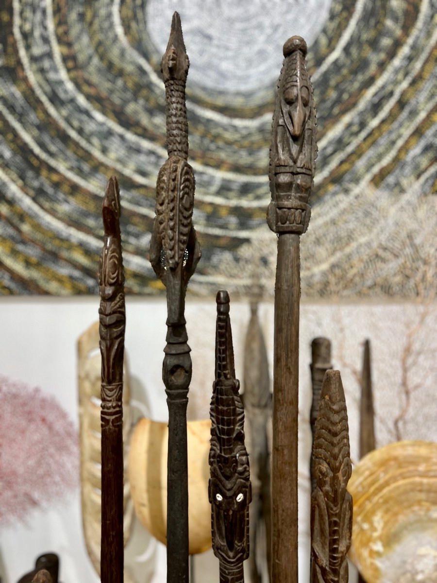 Top Statuettes Of Paddles From Papua, Sepik, Ramu-photo-4