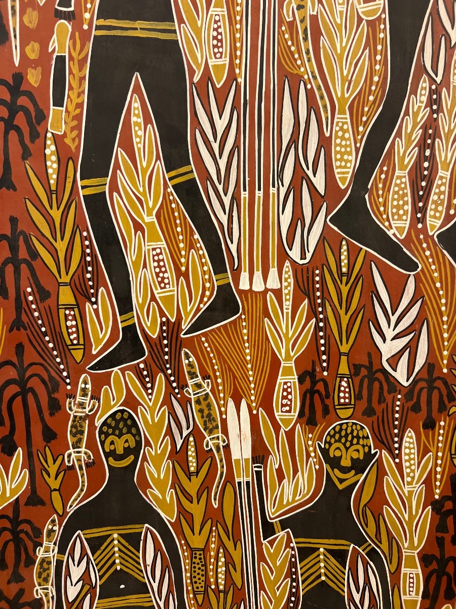 Peinture Sur écorce Aborigène, Betty Guymatala, Australie-photo-4