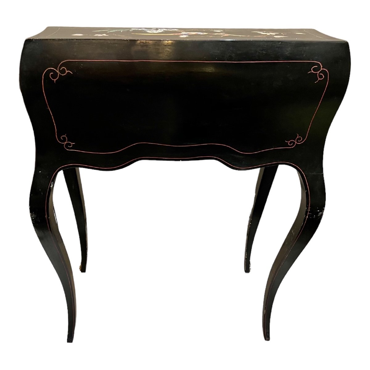 Louis XV Style Sloping Secretary In Chinese Lacquer-photo-8