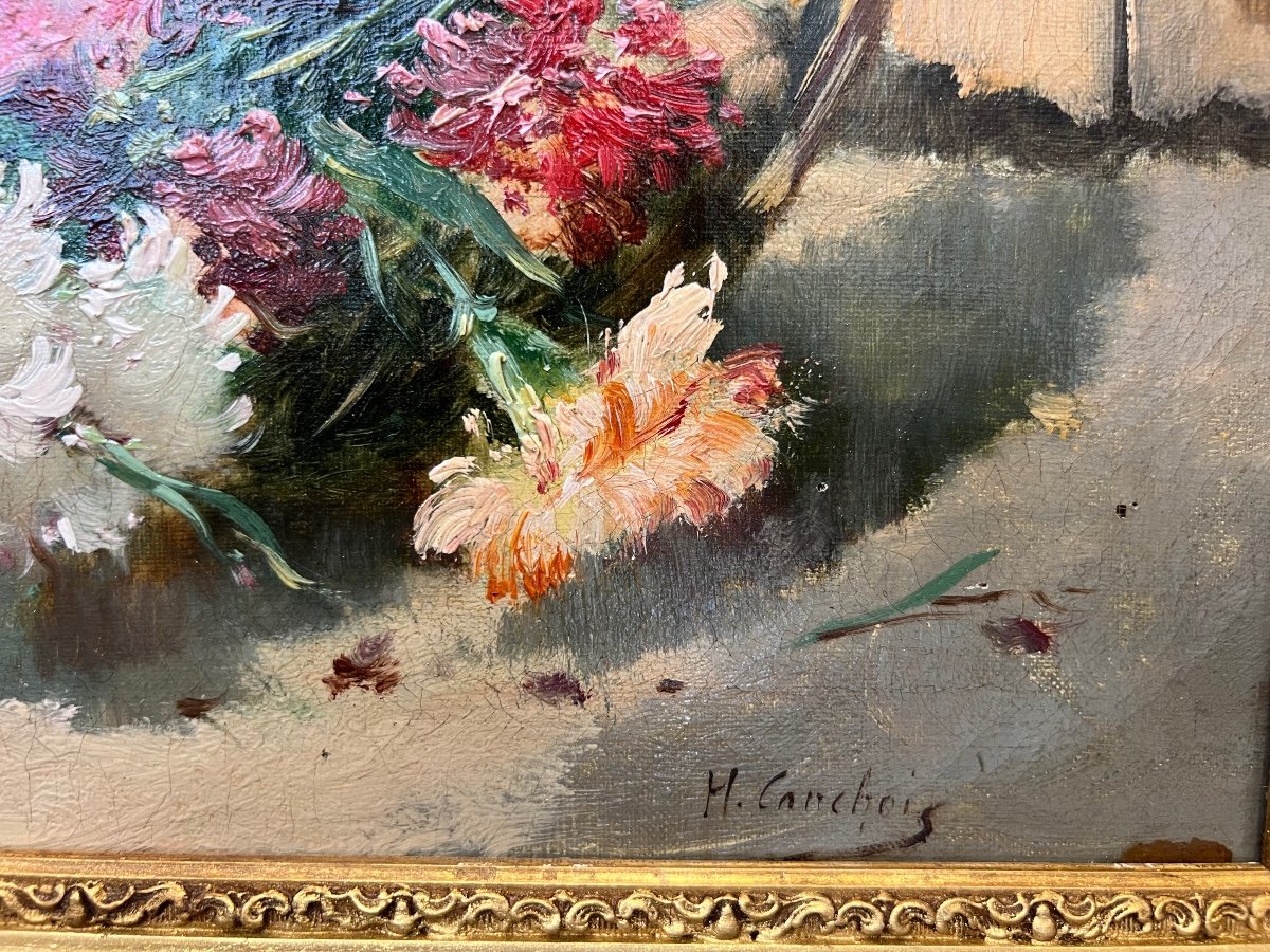 Painting Still Life With Flowers, Henri Cauchois-photo-1