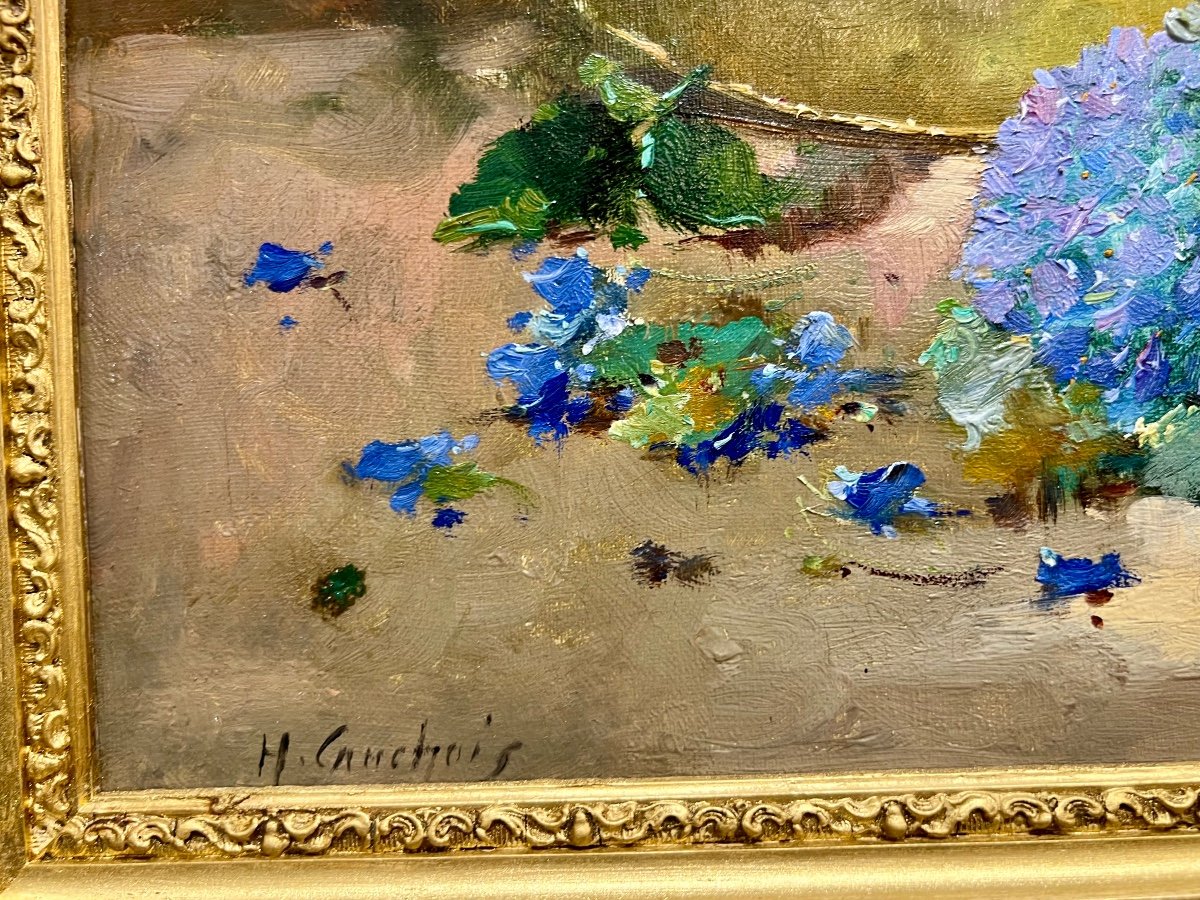 Painting Bouquet Of Flowers, Henri Cauchois-photo-1
