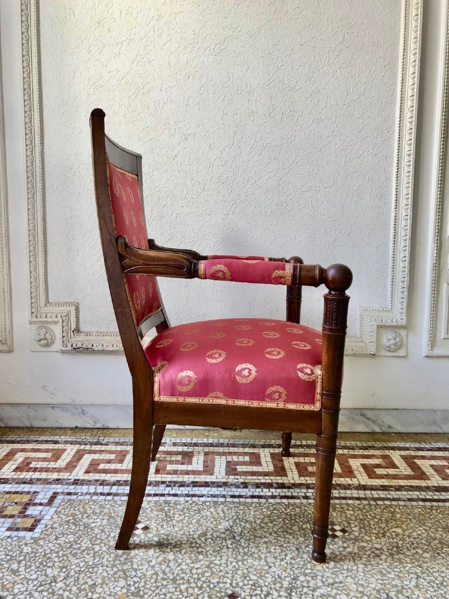 Pair Of Empire Mahogany Armchairs-photo-3