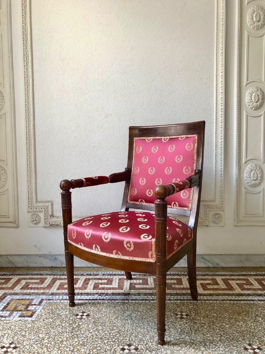 Pair Of Empire Mahogany Armchairs-photo-7