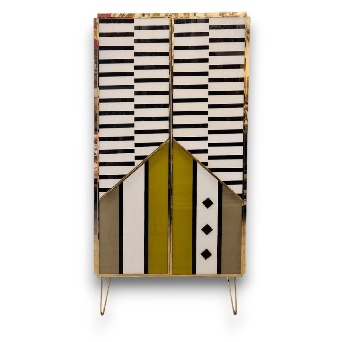 Modernist Style Cabinet In Polychrome Glass Marquetry, Murano, Circa 1950/1960-photo-2