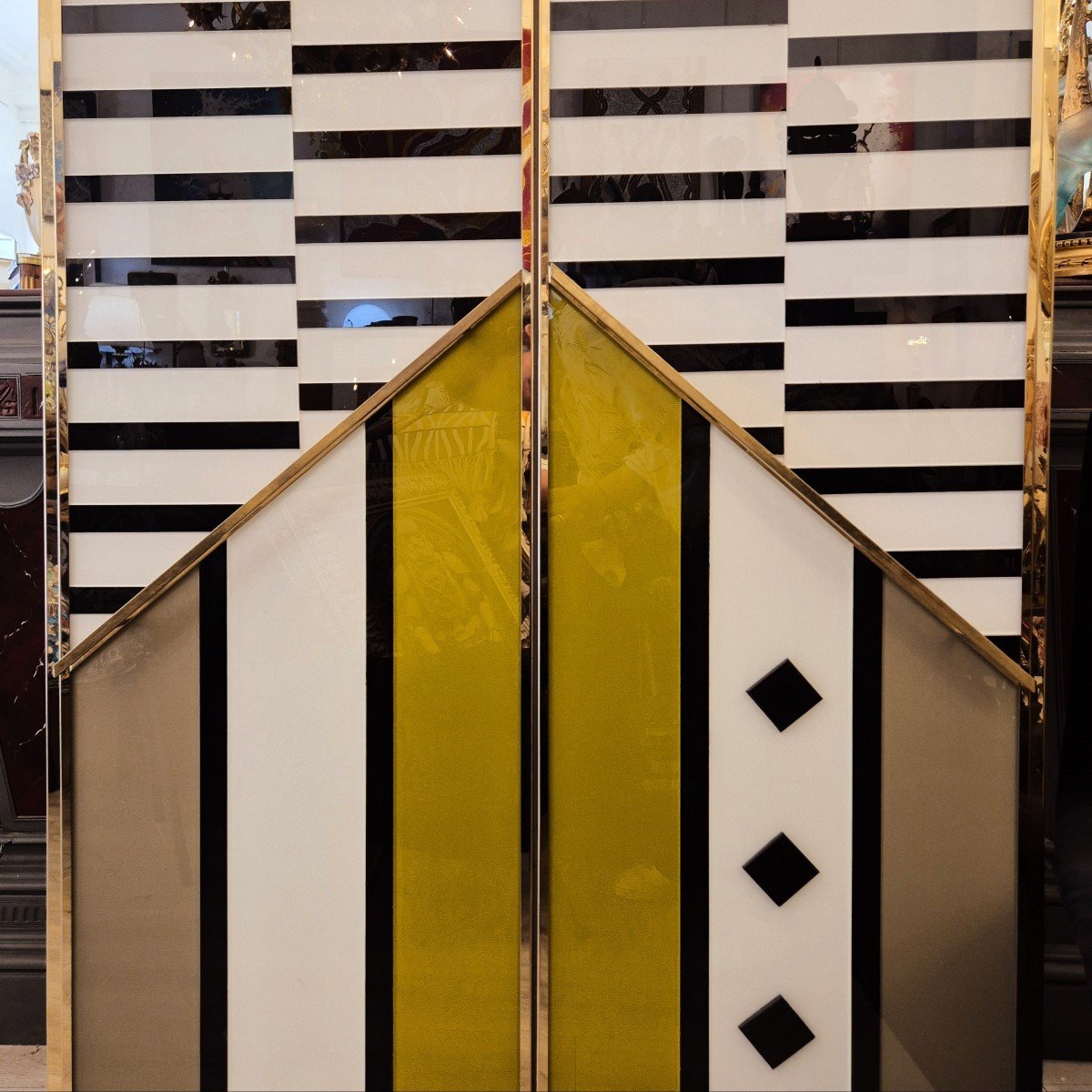 Modernist Style Cabinet In Polychrome Glass Marquetry, Murano, Circa 1950/1960-photo-6