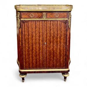 Support Furniture In Marquetry And Gilt Bronze, 19th Century 