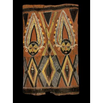 Papua New Guinea, Painted Bark Abelam From Haus Tambaran