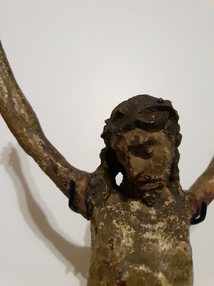 Christ - Sculpture En Bois - Polychromie - Fin XVI - XVII -photo-3