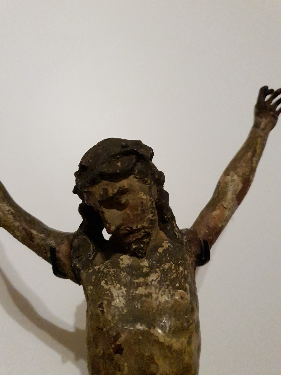 Christ - Sculpture En Bois - Polychromie - Fin XVI - XVII -photo-5