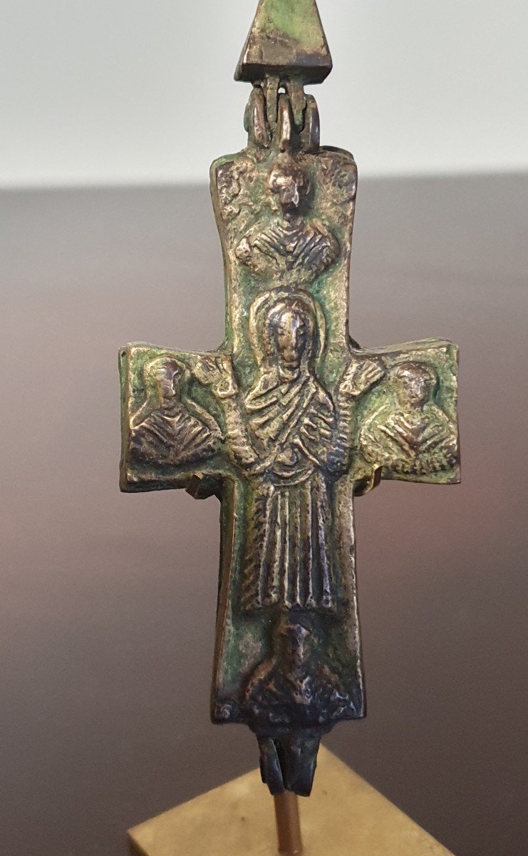 Encolpion - Grand Cross - Christ - Bronze - Byzantine Art From The 8th To The 11th Century-photo-2