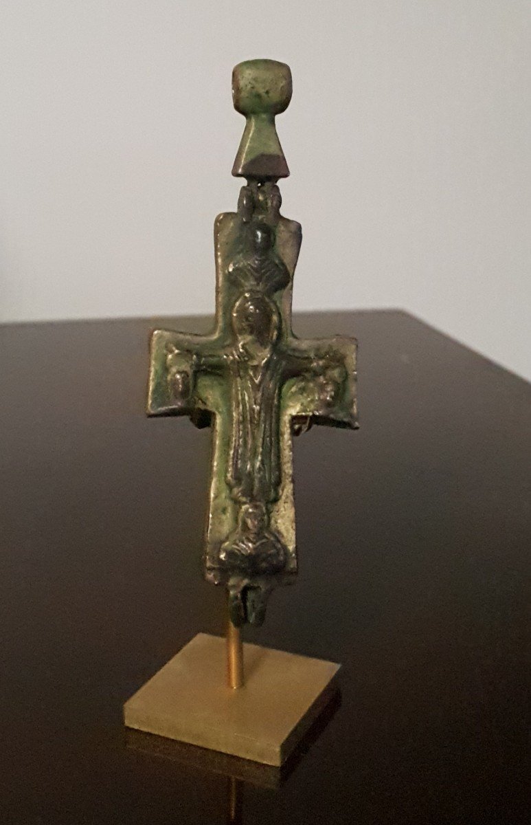 Encolpion - Grand Croix  - Christ - Bronze - Art Byzantin Du VIII Au XIème-photo-1