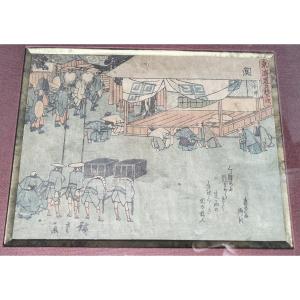 Japanese Etching Late 19th Century