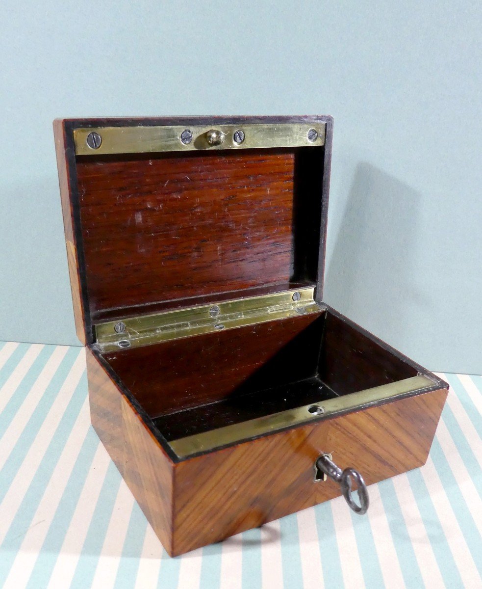 Napoleon III Inlaid Mini Box, Beautiful Original Condition-photo-1