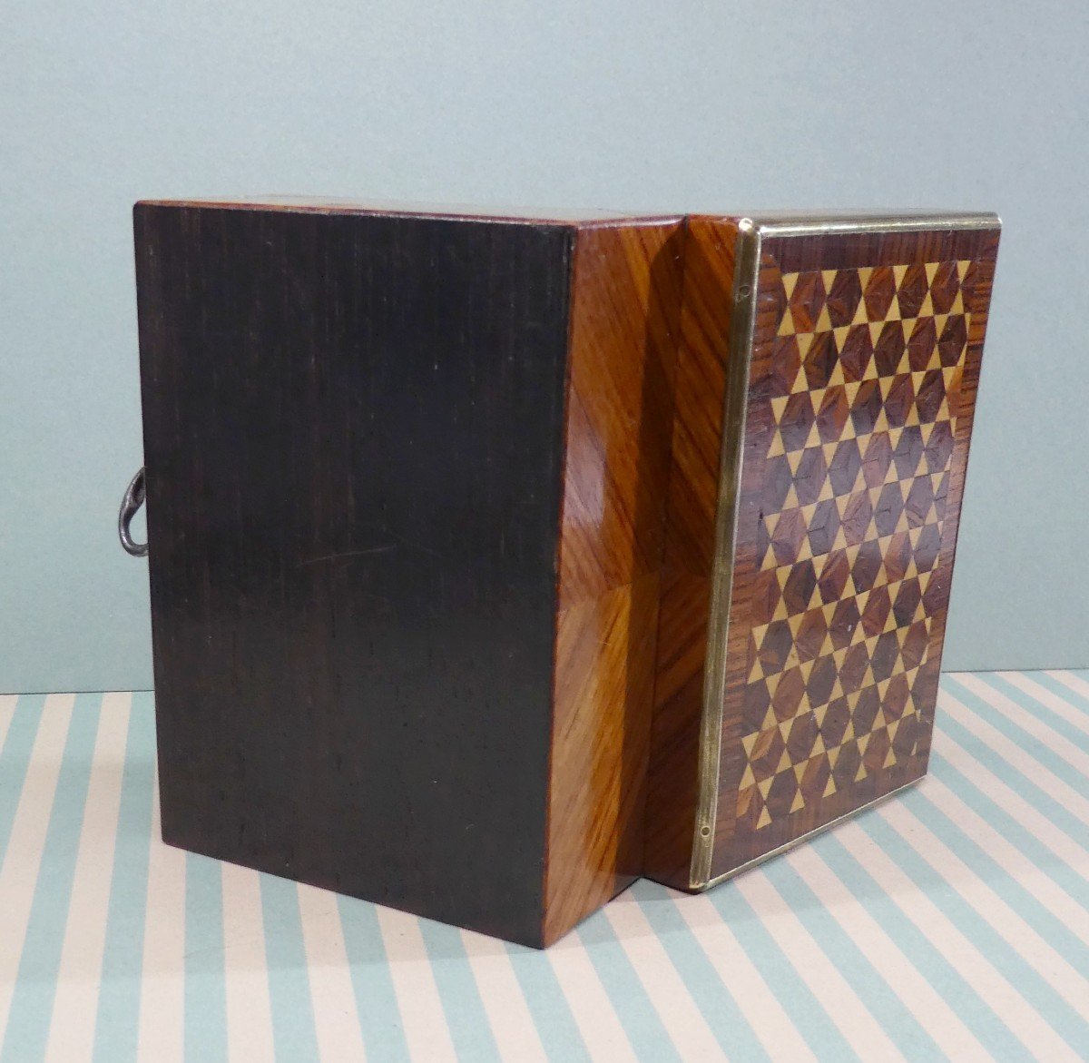Napoleon III Inlaid Mini Box, Beautiful Original Condition-photo-3