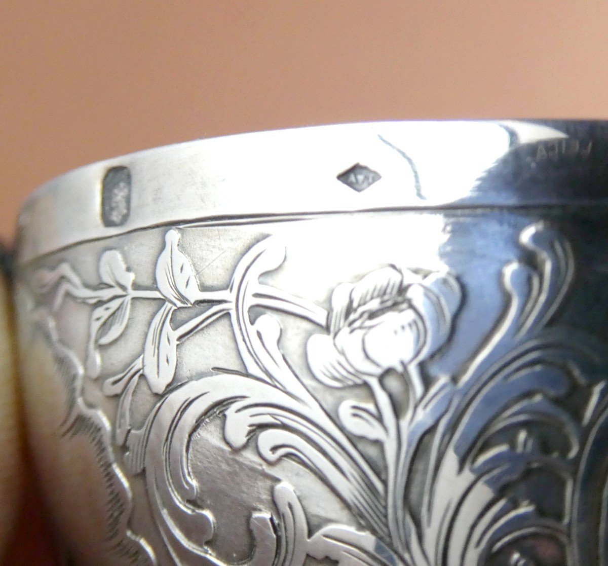 Medical: Amazing Baby Milk Tasting Cup, French Silver Minerve, 1900-photo-1