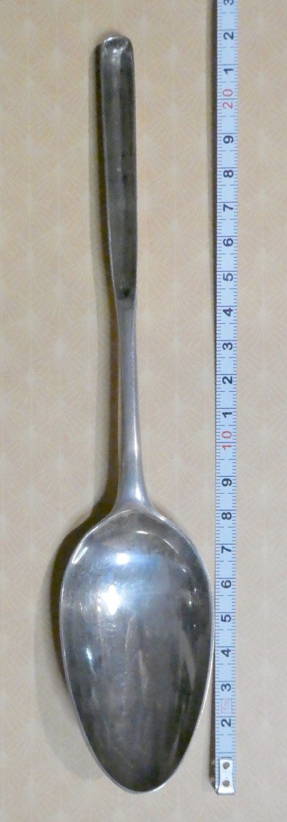 Georgian Marrow Spoon, Chiseled Shell, London, 1766, Chawner Frères-photo-3