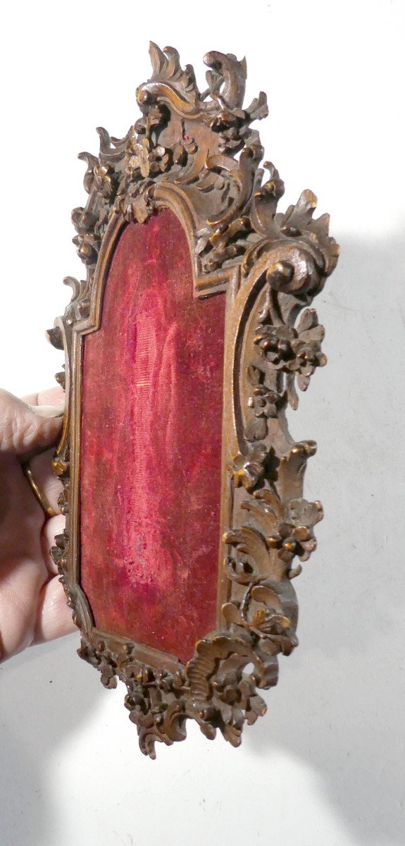 Precious Rocaille Frame, Exuberant Sculpture, Bagard, Nancy? Louis XIV Period-photo-2