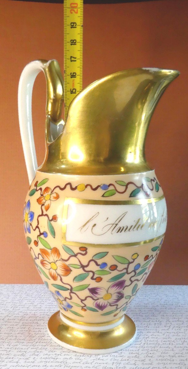 Le Pot De L’amitié, époque Louis Philippe, Porcelaine De Paris-photo-2