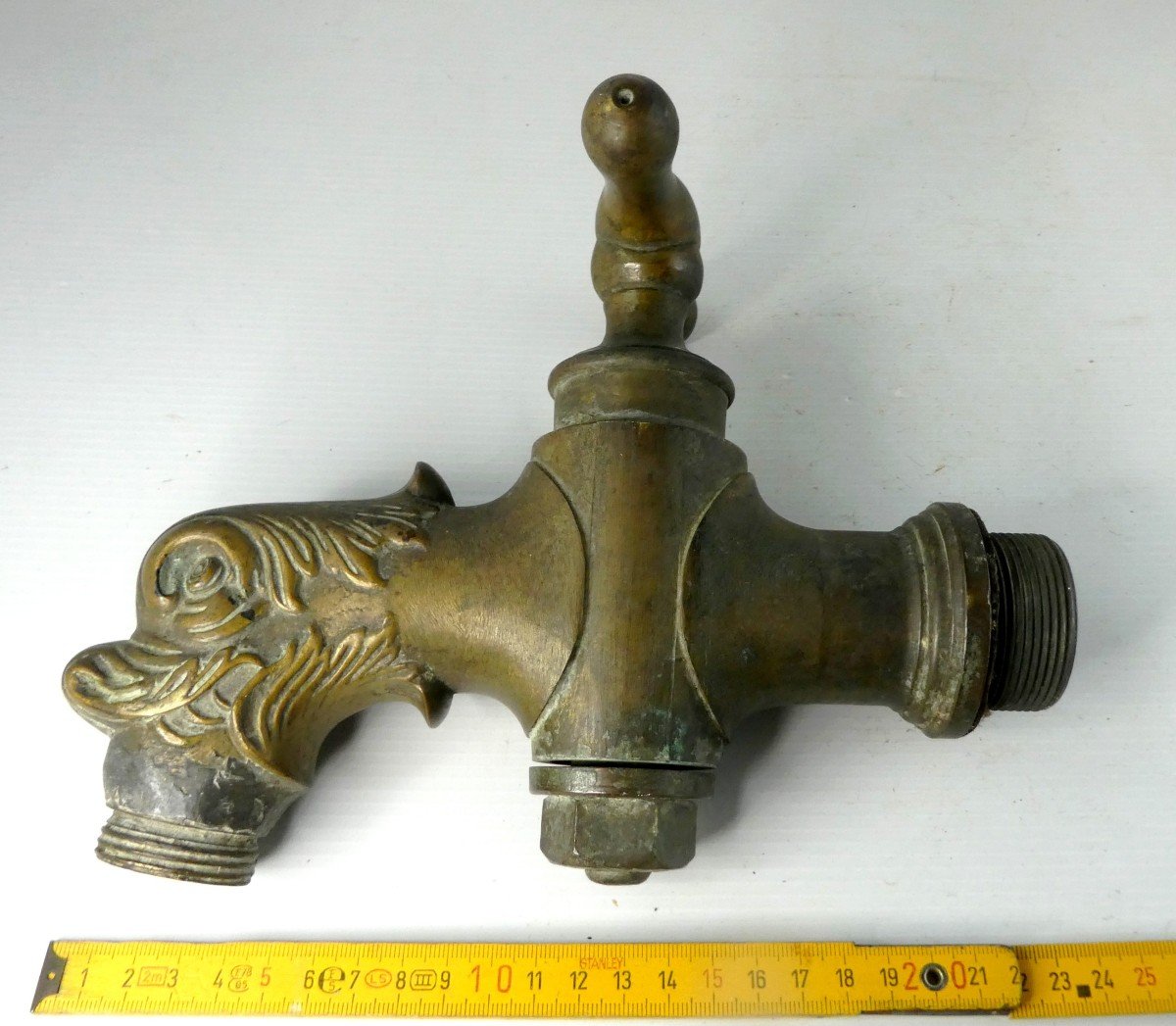 Garden Faucet, Fountain, Bronze, Dolphin, 19th Century-photo-3