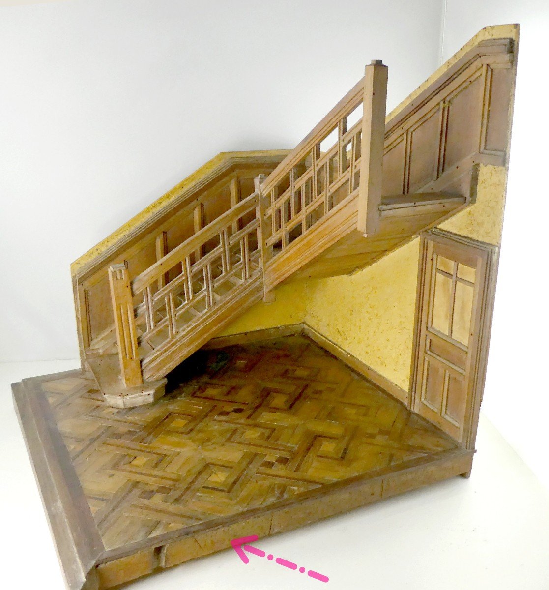 Modello De Montée D’escalier, Parquet Versailles, Marqueté, Vers 1930 -photo-2