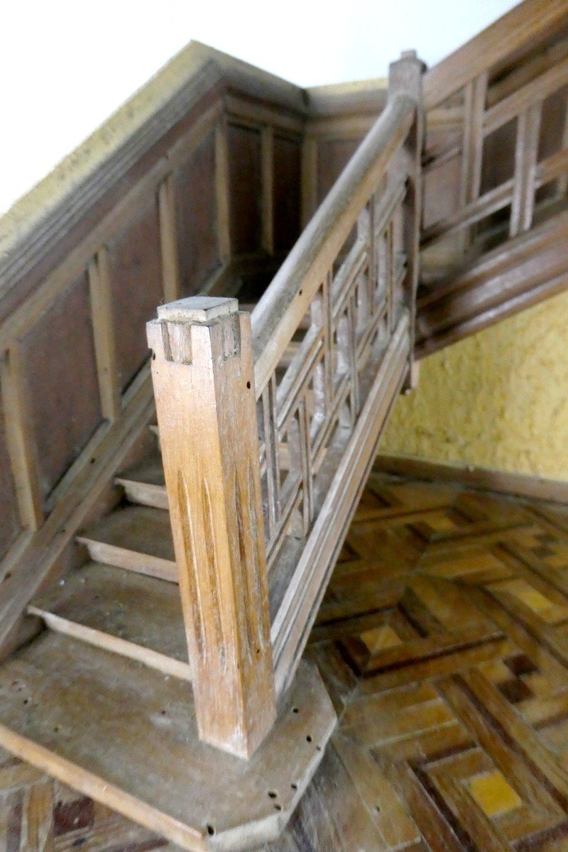 Modello De Montée D’escalier, Parquet Versailles, Marqueté, Vers 1930 -photo-1