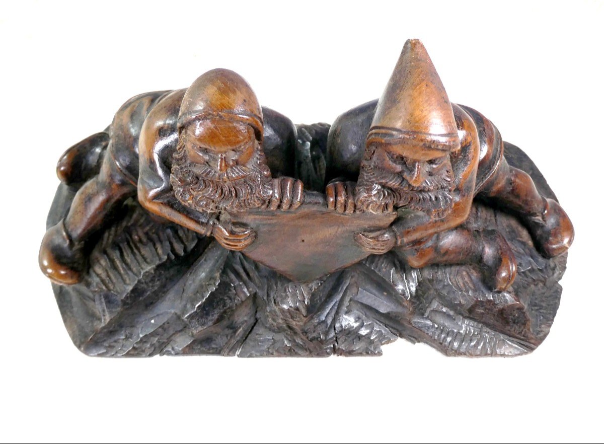 Petits Suisses ! Jolie Sculpture Ancienne De Brienz, Vers 1860  -photo-4