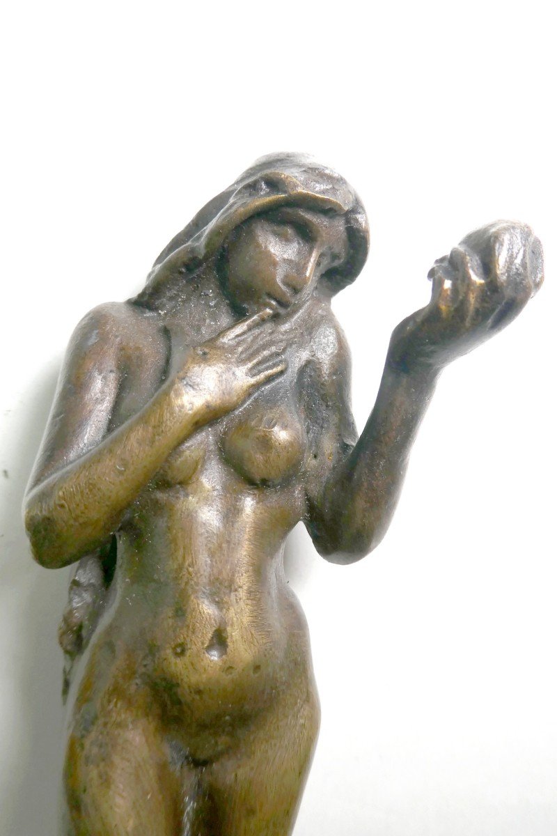 Jules Dalou: Eve, Bronze Sculpture, Signed, 19th Century-photo-3