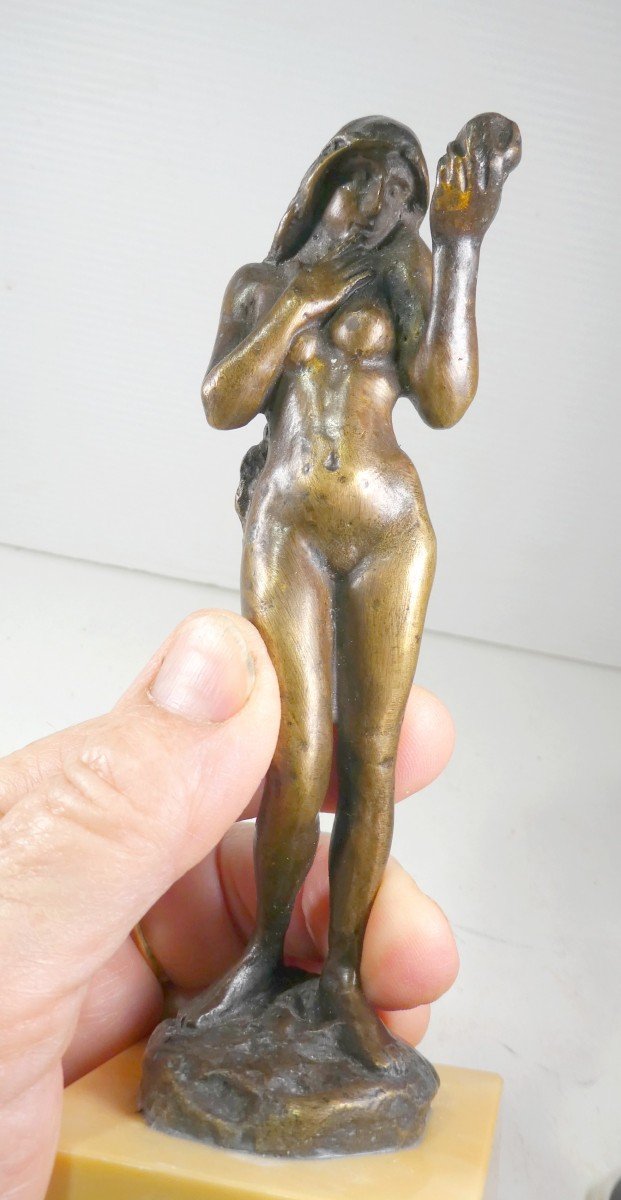 Jules Dalou: Eve, Bronze Sculpture, Signed, 19th Century-photo-2