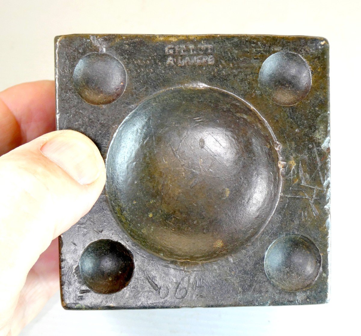 Large Bronze Stamping Die: 3.4kg, 19th Century Cutler's Anvil-photo-2