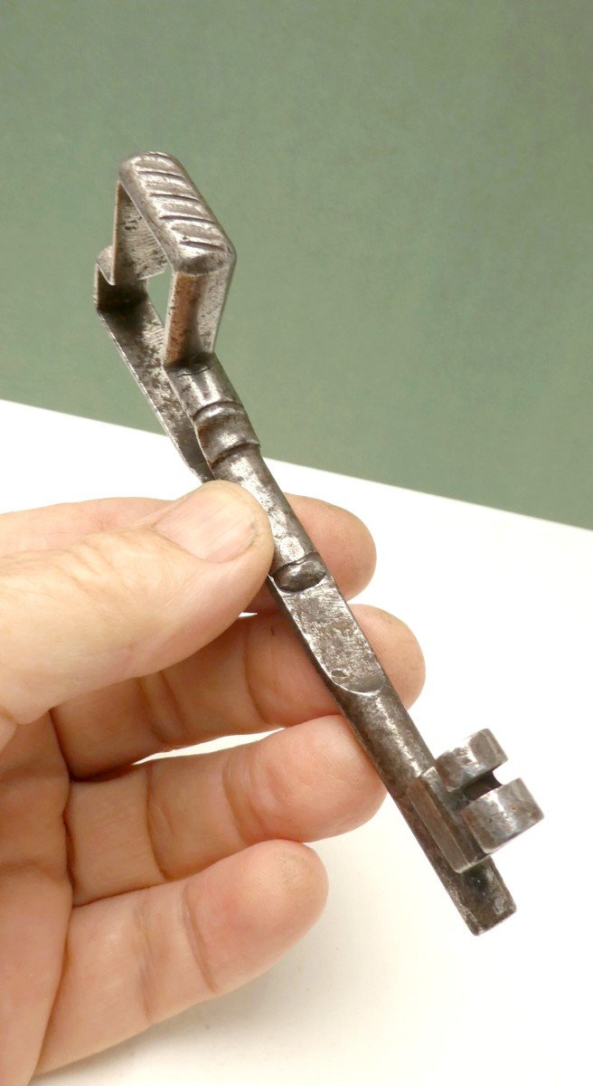 Beautiful Skeleton Key, Folding, No. 5, Late 18th Century-photo-3