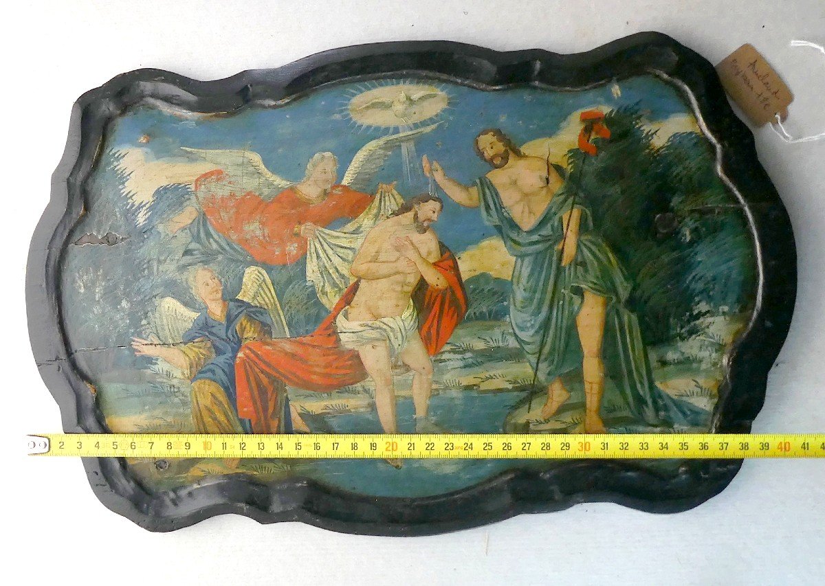 Biblical Painting, Ameland Late 18th Century, Dutch Folk Art-photo-2