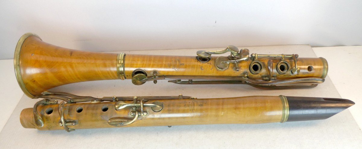 Boxwood Clarinet Signed Thibouville Buffet, Napoleon III Period, -photo-2