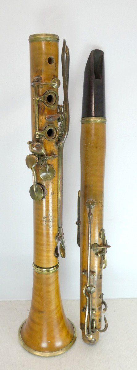 Boxwood Clarinet Signed Thibouville Buffet, Napoleon III Period, -photo-2